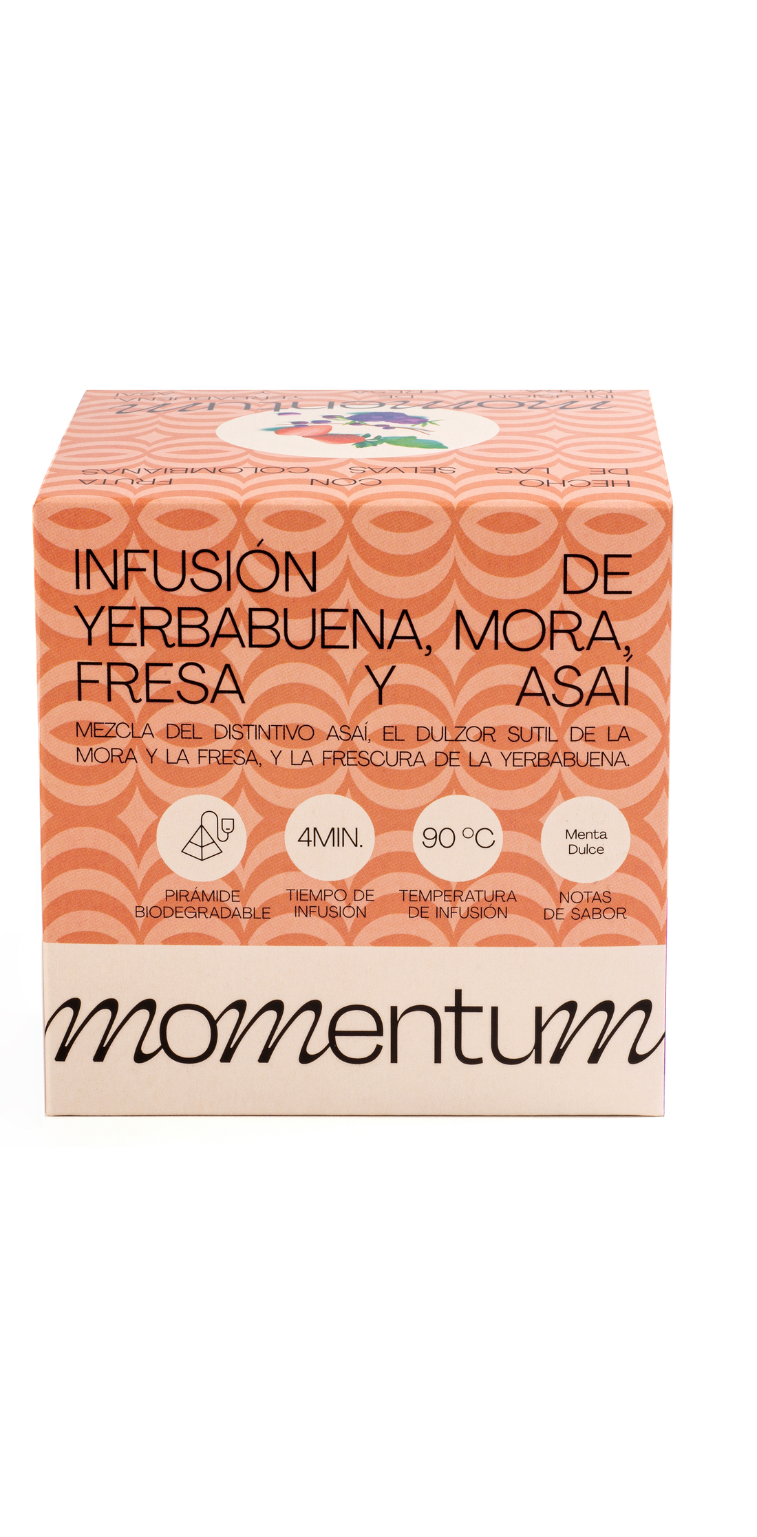 Infusion Momentum de Yerbabuena, mora, Fresa y Asai